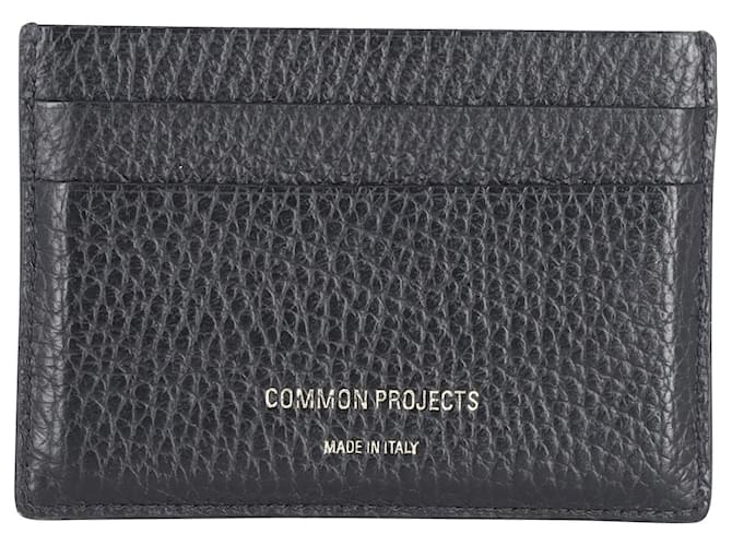 Autre Marque Porta-cartões Common Projects em couro preto  ref.754029