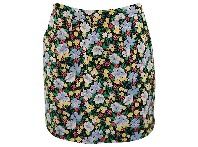Minisaia Lápis Maje Floral em Viscose Multicolor Impressão em python