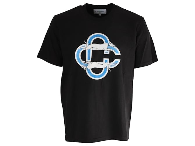 Autre Marque T-shirt Casablanca Chien Imprimé en Coton Noir  ref.754122