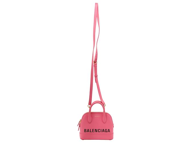 Bolsa com alça superior Vile Balenciaga XXS em couro rosa  ref.754149
