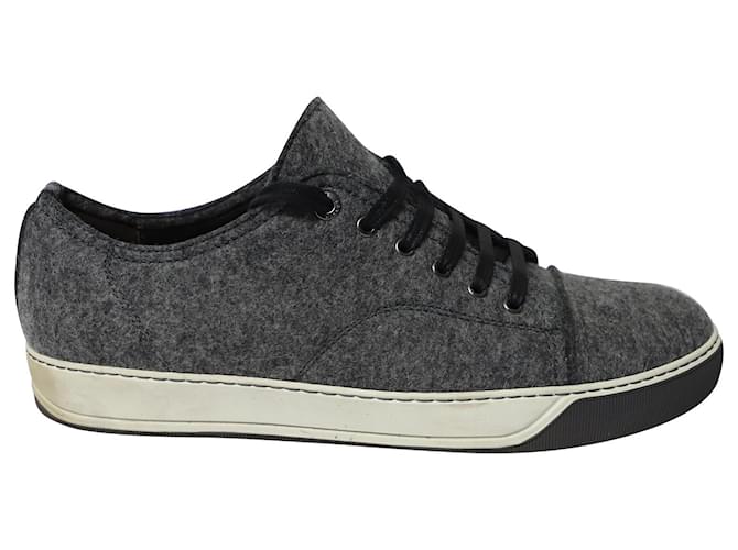 Lanvin DBB1 Felt Low-Top Sneakers in Grey Wool  ref.754190