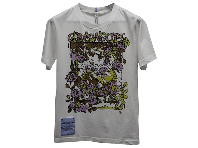 T-shirt Alexander Mcqueen Forest Party Grow Up in cotone bianco  ref.754239
