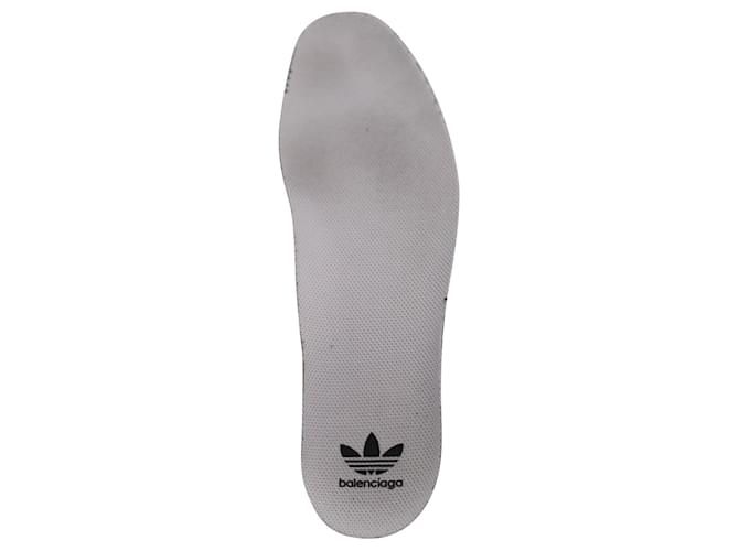 Balenciaga x Adidas Triple S Sneakers in White Black Leather  ref.754280