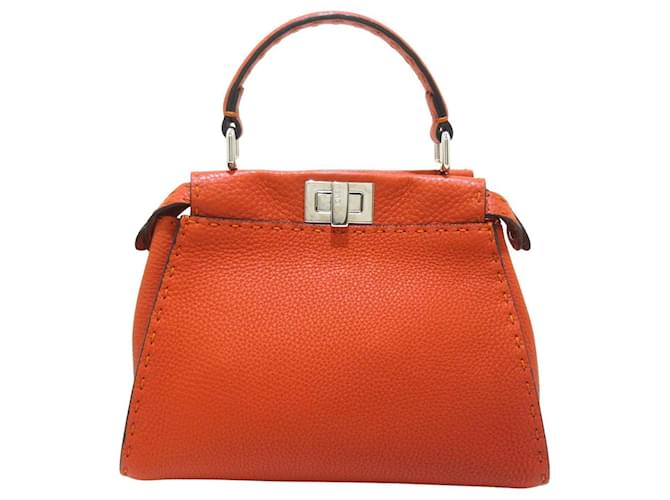 Fendi Peekaboo Orange Leather  ref.754720