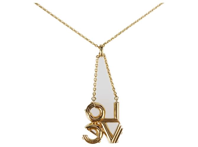 Carta de amor Louis Vuitton Dourado Metal  ref.755007