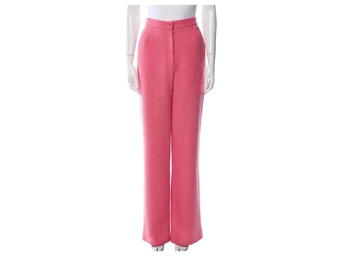 Chanel 2020 Nuovi pantaloni in tweed della passerella Rosa  ref.755258