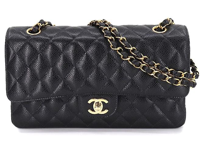 Chanel Timeless Black Leather  ref.755425