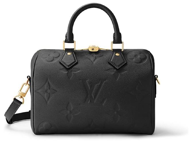 Louis Vuitton LV speedy 25 cuero negro nuevo  ref.755450