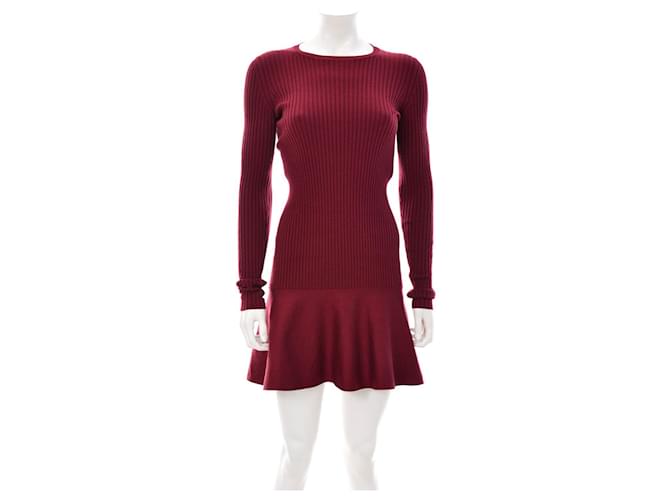Stella Mc Cartney Dresses Dark red Silk Wool Elastane Polyamide  ref.755486
