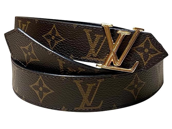 Sofia Coppola Louis Vuitton LV INITIALS reversible monogram belt Brown  Leather ref.755552 - Joli Closet