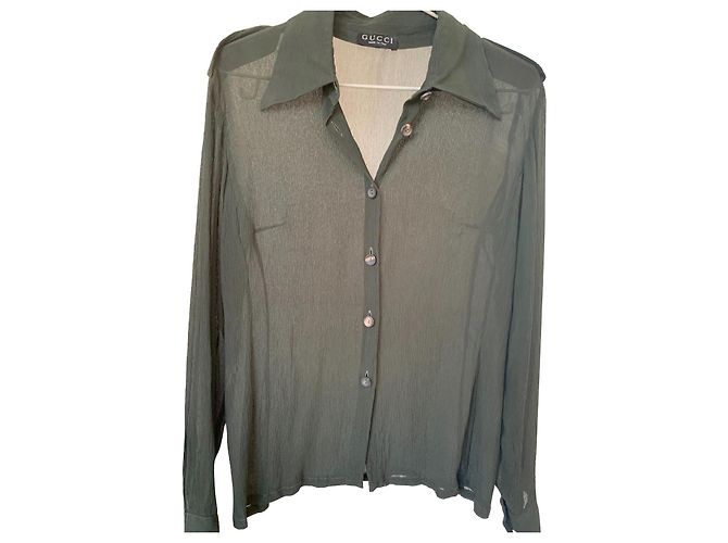 Gucci by Tom Ford Bluse dunkelgrün