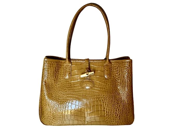 Roseau Longchamp Reed Caramel Leather ref.755574 Joli Closet