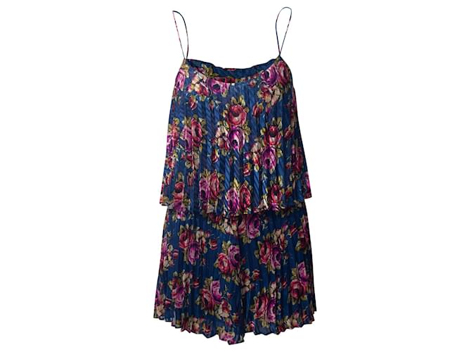 Zimmermann Pleated Playsuit in Floral Print Polyester  ref.755580