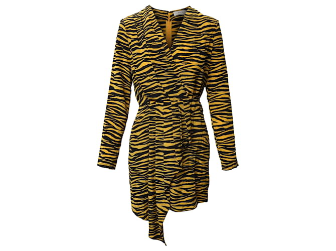 A.L.C Jensen Tiger Print Dress in Multicolor Silk Multiple colors  ref.755588