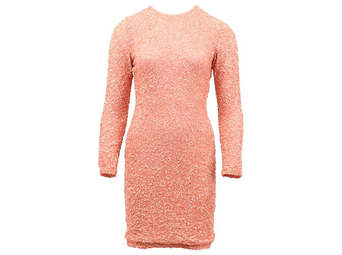 Alice + Olivia Delora Sequin Dress in Pink Nylon  ref.755636