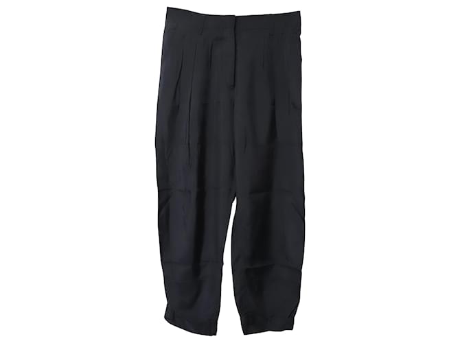 Prada Wide Leg Trousers in Black Viscose Cellulose fibre  ref.755637