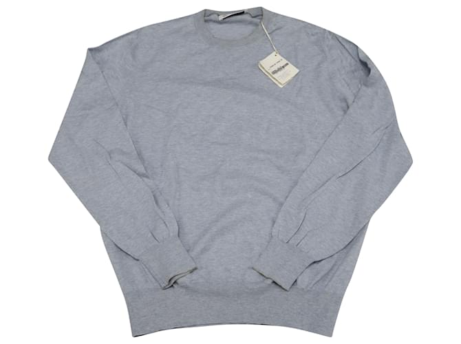 Brunello Cucinelli Crewneck Sweatshirt in Light Blue Cotton  ref.755638
