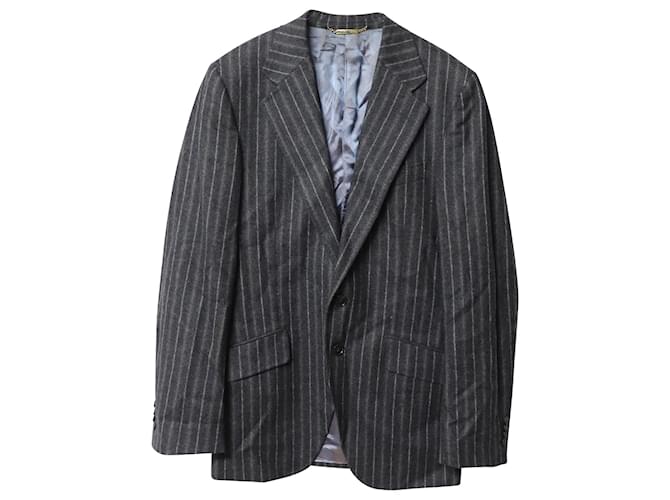 Dolce & Gabbana Einreihige Jacke aus grauer Wolle  ref.755685