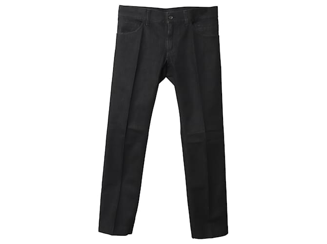 Dolce & Gabbana Pants in Black Cotton Denim  ref.755687