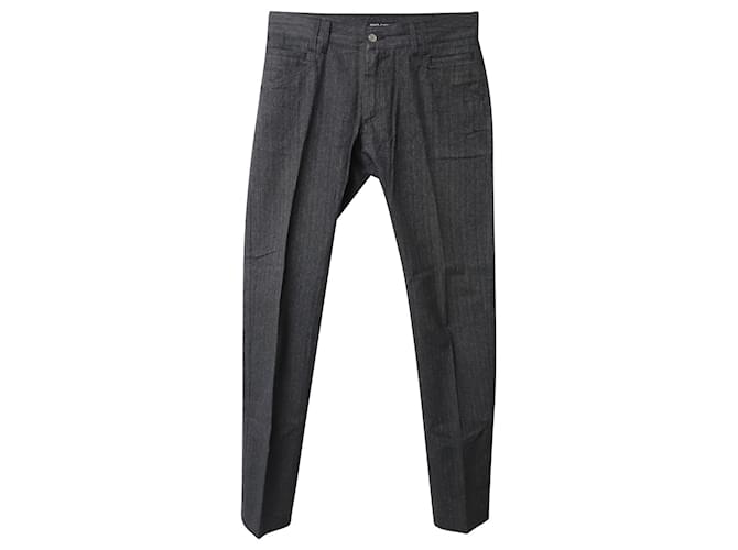 Dolce & Gabbana Pants in Grey Cotton Denim  ref.755688