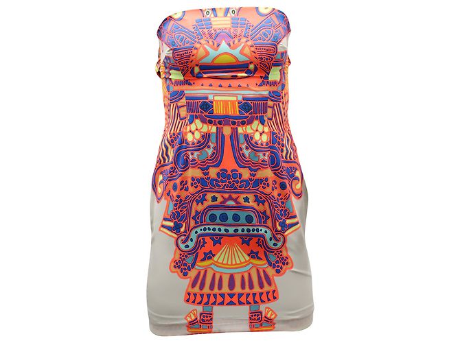 Mara Hoffman Back-tie Bodycon Mini Dress in Multicolor Polyester Python print