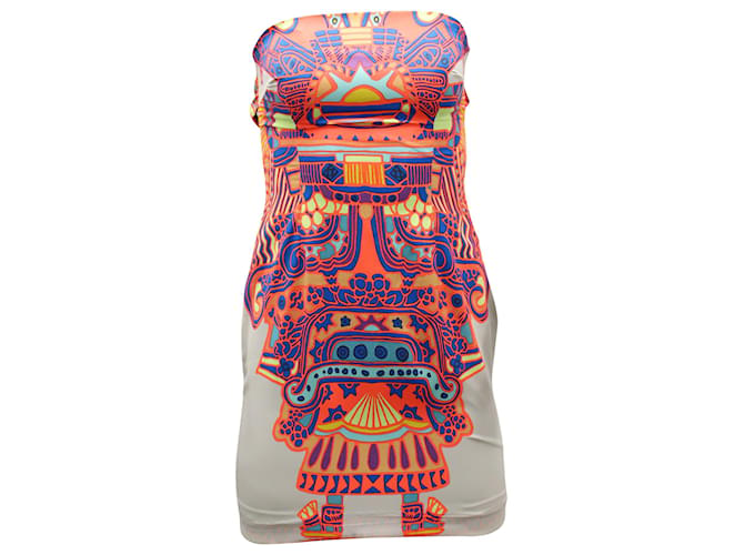 Autre Marque Mara Hoffman Mini-robe moulante à nouer dans le dos en polyester multicolore  ref.755702