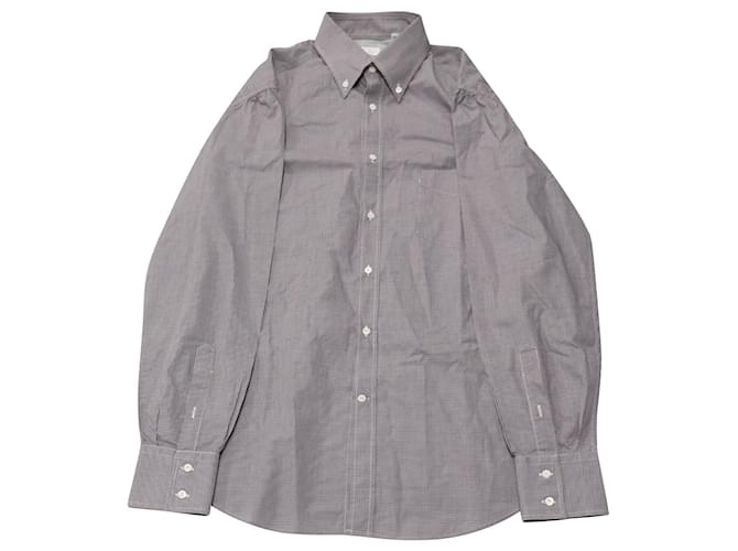 Brunello Cucinelli Small Checked Buttondown Shirt in Multicolor Cotton Multiple colors  ref.755711