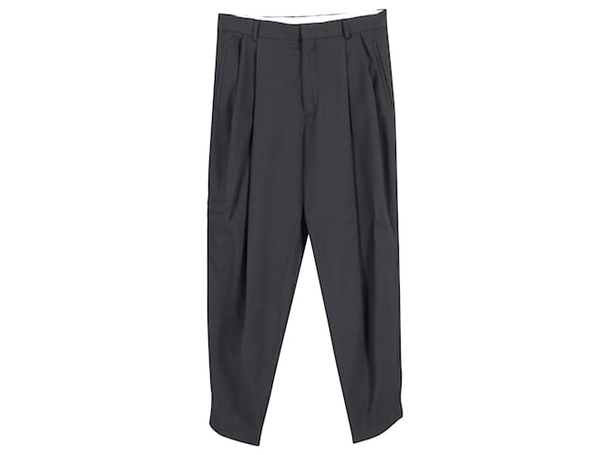 Alexander McQueen Pleated Trousers in Black Polyester  ref.755780