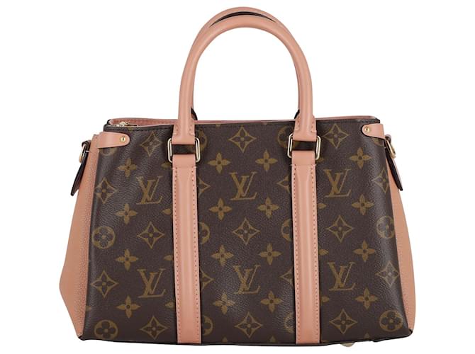Soufflot BB Monogram Canvas/Colored leather in Brown - Handbags