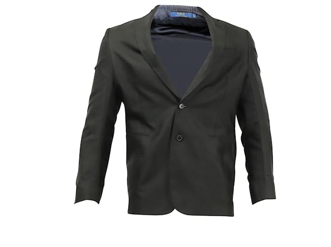 Polo Ralph Lauren Check Dinner Jacket aus schwarzer Seide  ref.755821