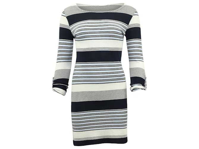 Melissa Odabash Striped Form-Fitting Dress in Blue Viscose Cellulose fibre  ref.755829