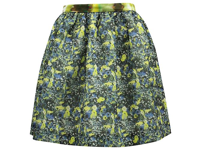 MSGM Printed Skirt in Multicolor Polyester Python print