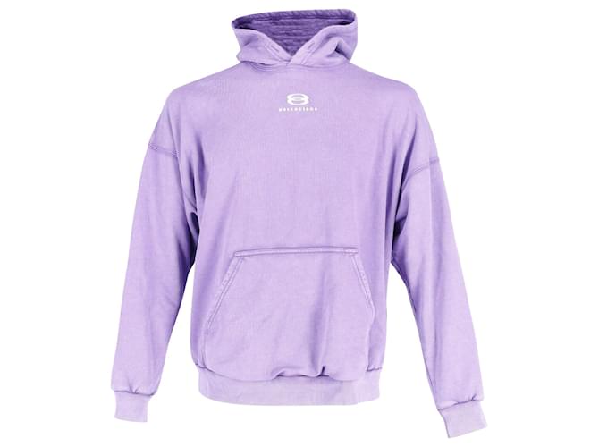 Balenciaga Unity Logo Hoodie in Purple Cotton  ref.755844
