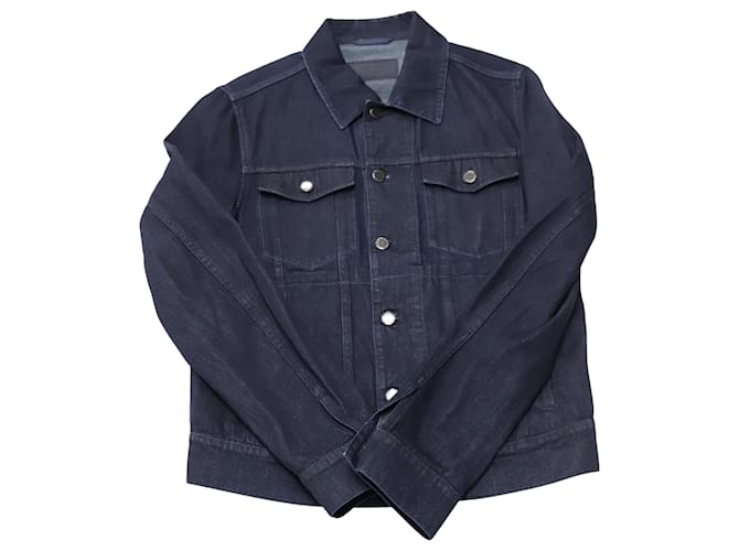 Jaqueta jeans Prada com botões em algodão azul  ref.755850