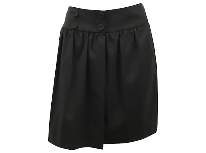 Joseph Flared Skirt in Black Wool  ref.755877