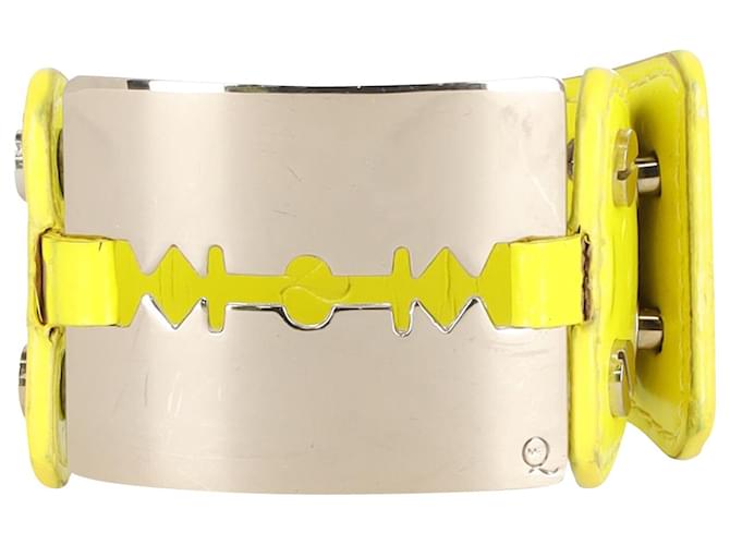 Alexander McQueen Razor Blade Bracelet in Yellow Leather  ref.755890