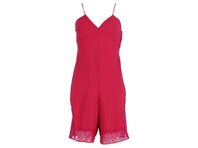 Maje Isadora Romper in Pink Polyester