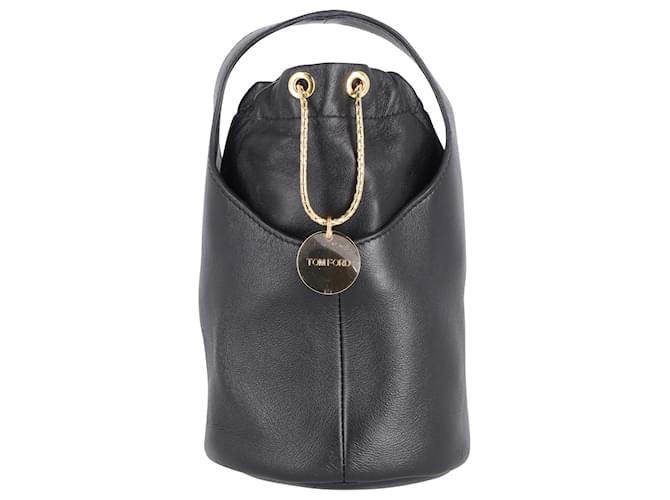 Tom Ford Miranda Micro Bucket Bag in Black Leather  ref.755958
