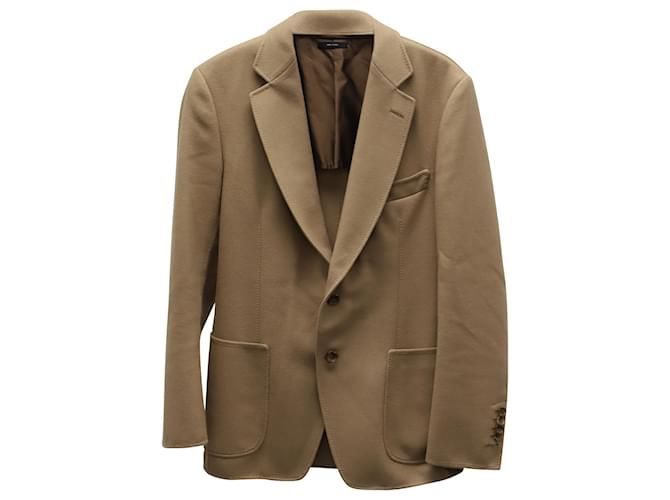 Tom Ford O'Connor Slim Fit Unstructured Blazer in Camel Wool Yellow  ref.756054