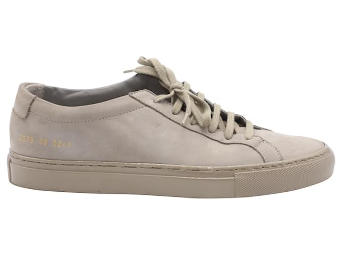 Autre Marque Common Projects Achilles Low Top Sneakers in Grey Nubuck  Suede  ref.756069