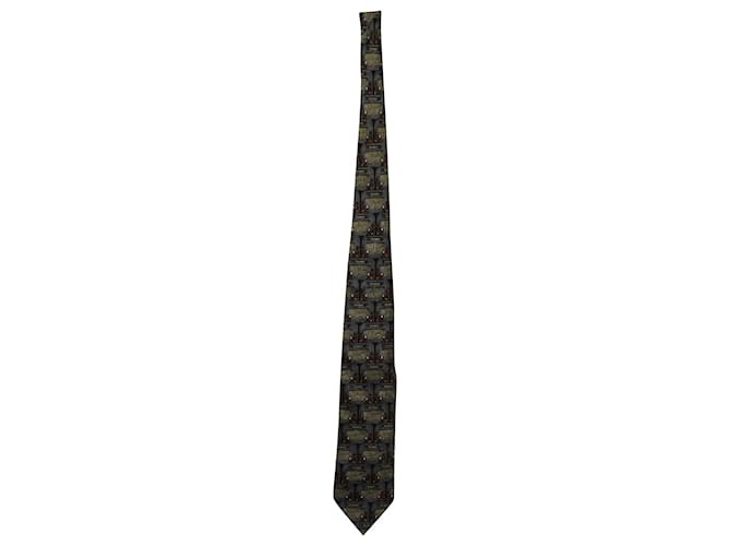 Ermenegildo Zegna bedruckte Krawatte aus mehrfarbiger Seide Mehrfarben  ref.756082