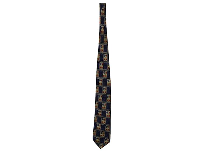 Ermenegildo Zegna bedruckte Krawatte aus mehrfarbiger Seide Mehrfarben  ref.756083