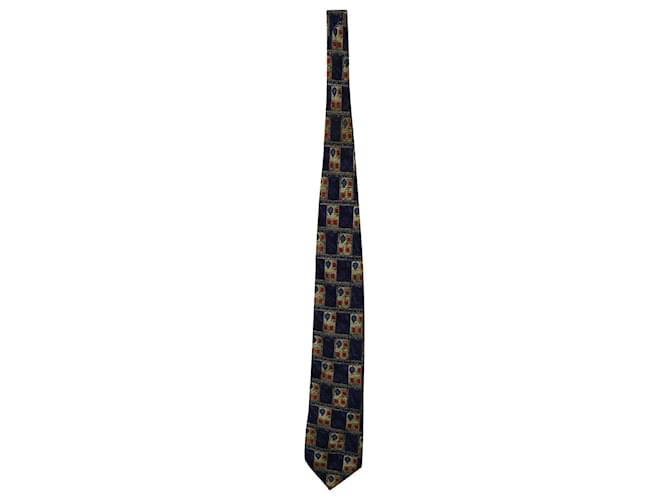 Ermenegildo Zegna Printed Necktie in Multicolor Silk Python print  ref.756083