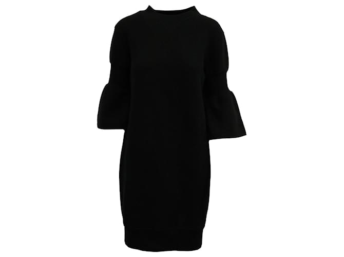 Mini robe à col rond Sacai en coton noir  ref.756093