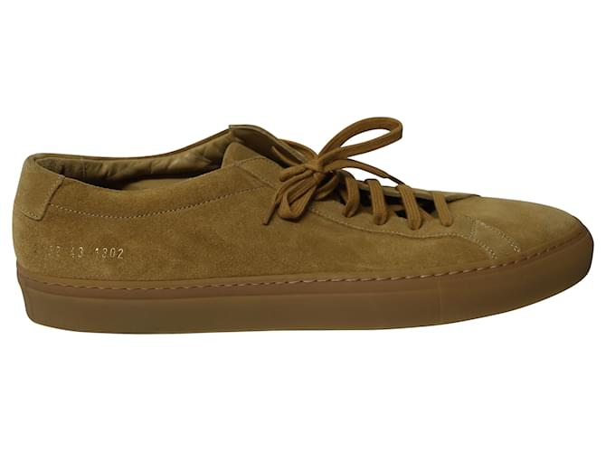 Autre Marque Common Projects Achilles Low Top Sneakers in Tan Suede Brown  ref.756121