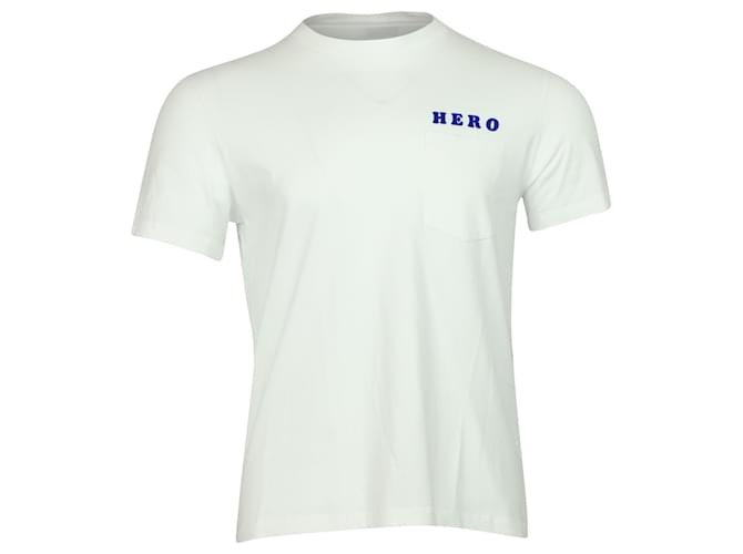 Sandro Hero Crewneck T-shirt in White Cotton  ref.756125