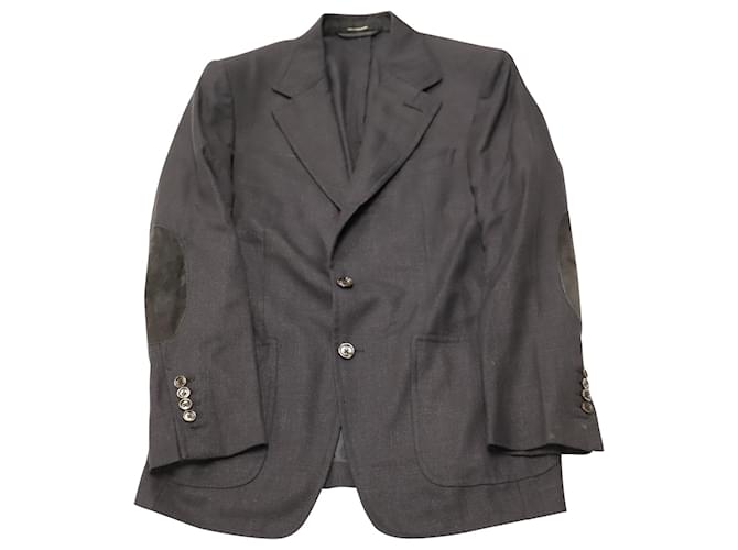 Tom Ford Shelton Blazer Jacke aus grauer Wolle Marineblau  ref.756134