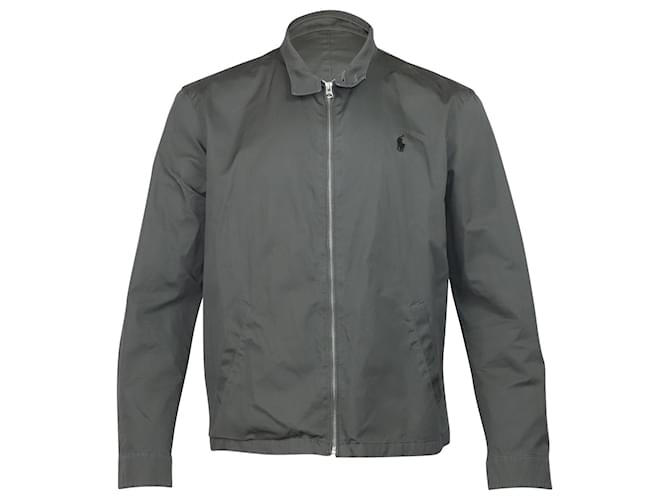 Polo Ralph Lauren Harrington Jacket in Grey Polyester  ref.756201