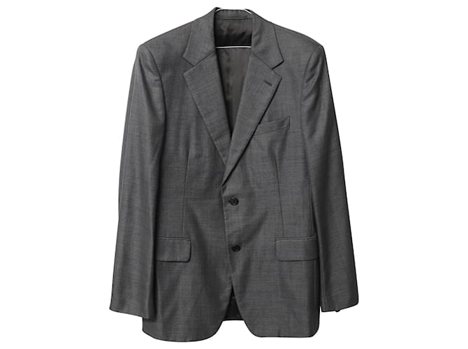 Ensemble costume et pantalon Prada en laine grise  ref.756246