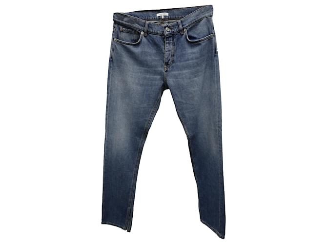 Ganni Straight-Cut Denim Jeans in Blue Cotton  ref.756287